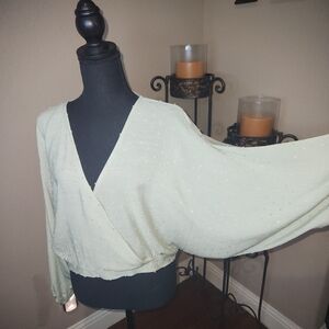 American Threads Sage‎ Wrap Top
